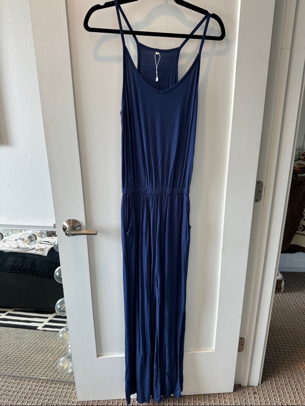 Navy Blue Sleeveless Jumpsuit